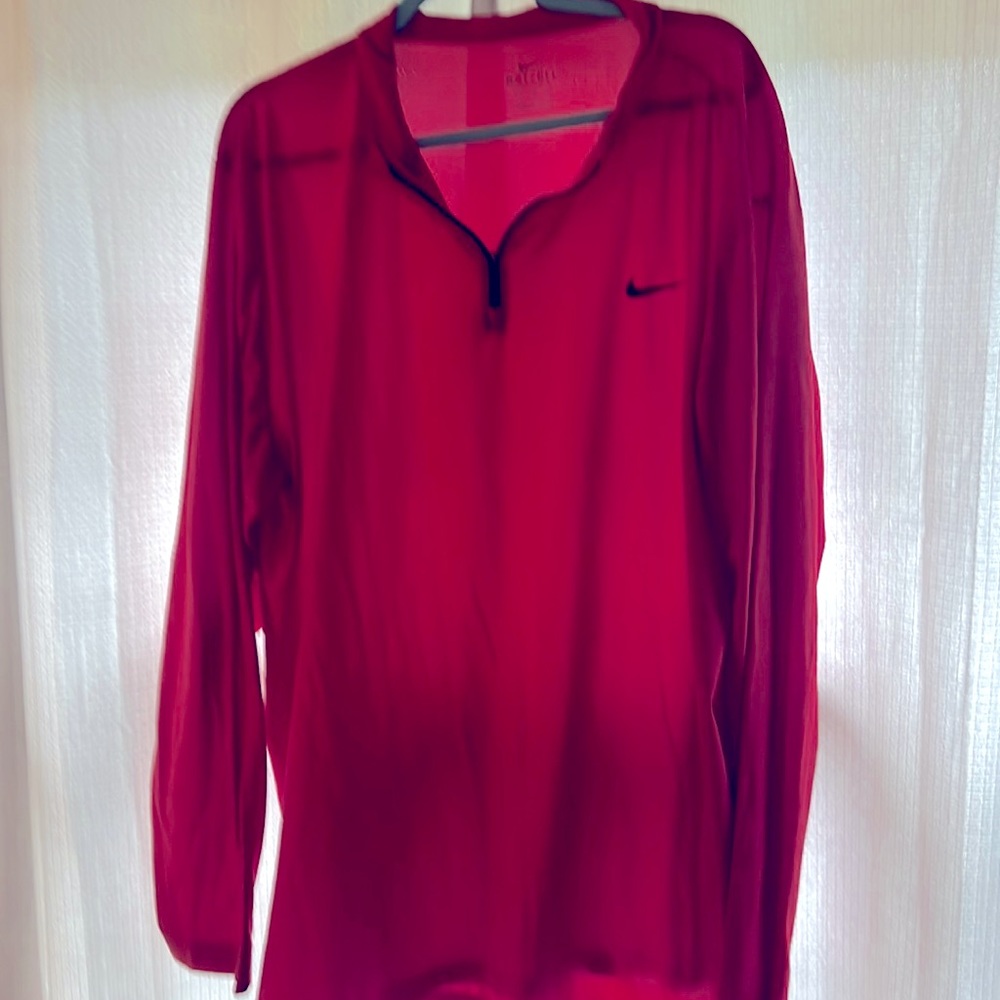 Nike Golf Long Sleeved Quarter Zip Pull Over Polo